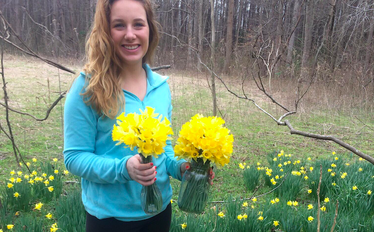 Terry with Daffodills